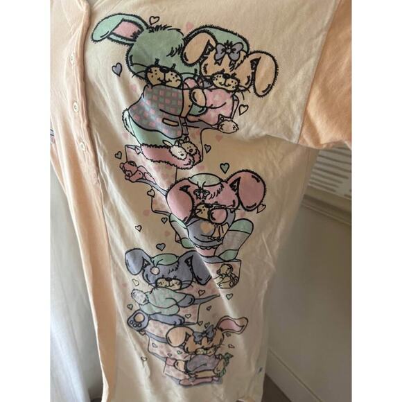 DoReMi Vintage 90s Women’s Medium Cartoon Bunny Nightgown Pajamas - Picture 2 of 5